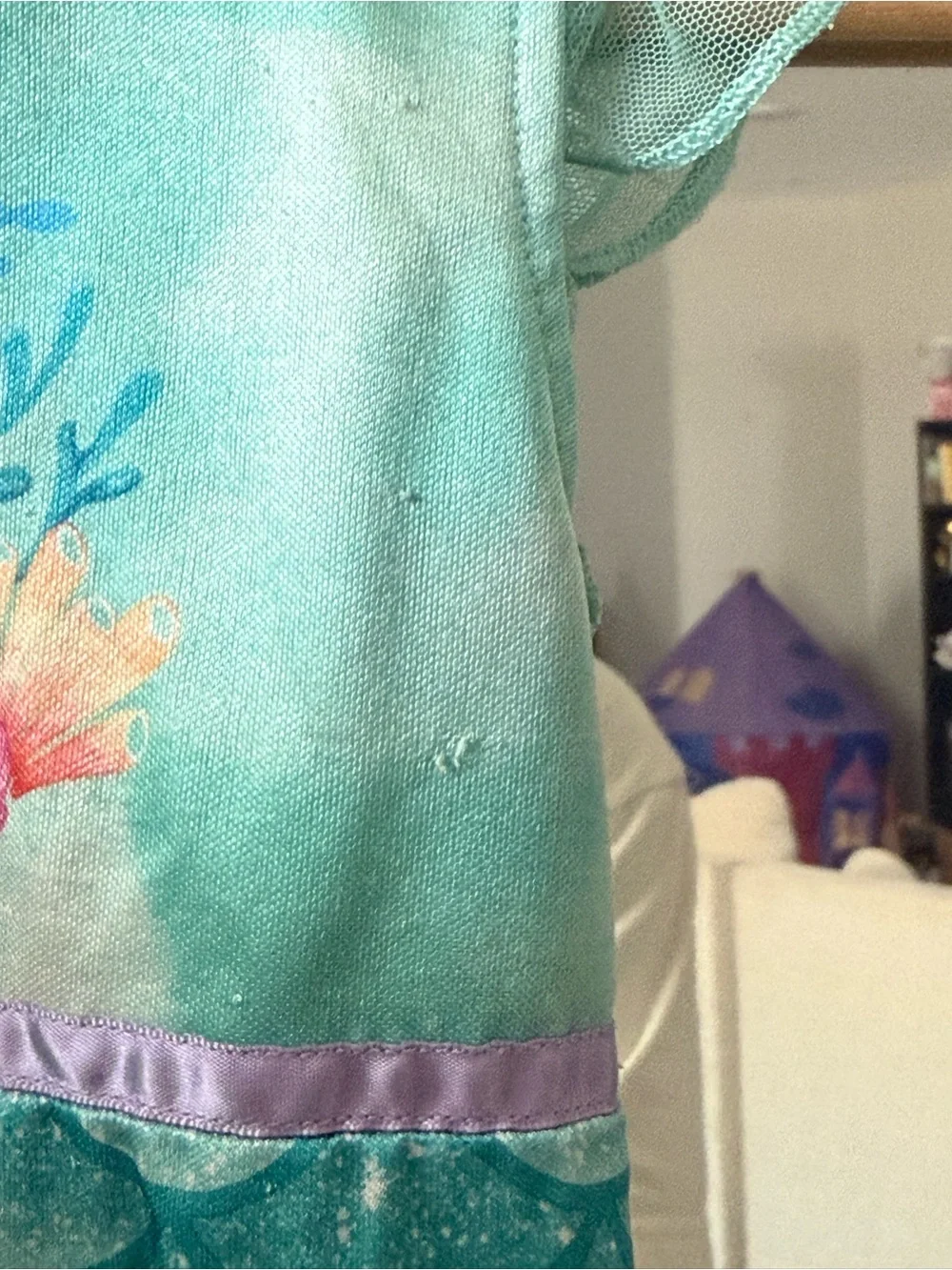 Little Mermaid Dress with Ruffle Hem